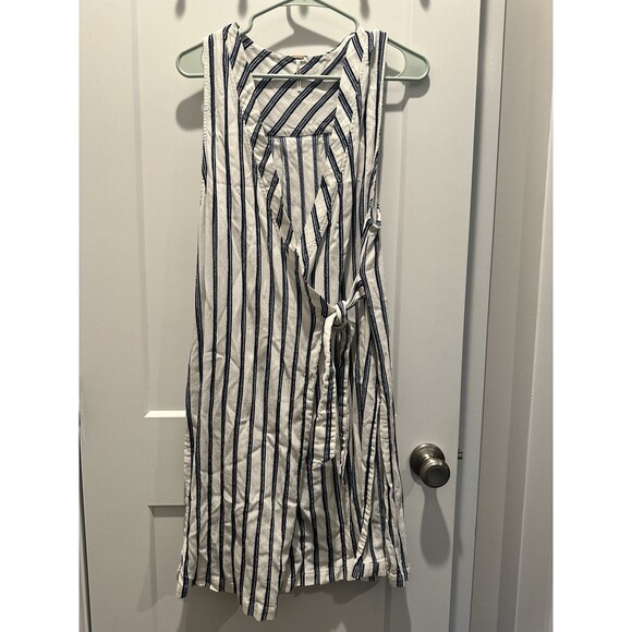 Women’s Free People Tuxedo Stripe Top Suit Size L Basic Box B - Picture 1 of 3